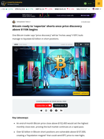 Bitcoin ready to ‘vaporize’ shorts once price discovery above $110K begins