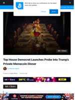 TRUMP Memecoin Dinner: House Democrat Opens Probe