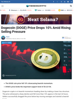 Dogecoin (DOGE) Price Drops 10% Amid Rising Selling Pressure - TheNewsCrypto