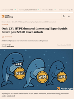 Only 23% HYPE dumped: Assessing Hyperliquid’s future post $9.5B token unlock - AMBCrypto
