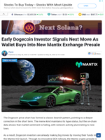 Early Dogecoin Investor Signals Next Move As Wallet Buys Into New Mantix Exchange Presale