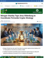Morgan Stanley Taps Amy Oldenburg to Coordinate Firmwide Crypto Strategy