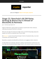 Stage 22: Nexchain’s $6.5M Raise, Airdrop & Bonus Put It Ahead of BlockDAG & Remittix