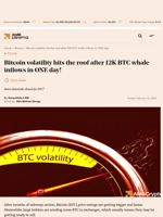 Bitcoin volatility hits the roof after 12K BTC whale inflows in ONE day! - AMBCrypto