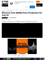Binance Coin (BNB) Price Prediction for July 10