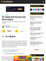 The ‘Digital Gold’ Narrative Fails Bitcoin (Again)