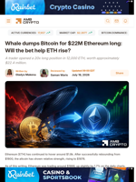 Whale dumps Bitcoin for $22M Ethereum long: Will the bet help ETH rise? - AMBCrypto