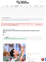 Messi favored for 2026 World Cup Golden Ball as Argentina faces Spain