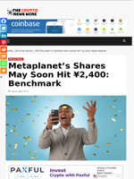 Metaplanet’s Shares May Soon Hit ¥2,400: Benchmark - The Crypto News Wire