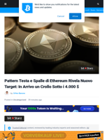 Pattern Testa e Spalle di Ethereum Rivela Nuovo Target: In Arrivo un Crollo Sotto i 4.000 $ | Bitcoinist.com