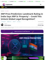 XRP Price Prediction: India Court Says Crypto Is Property