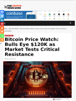 Bitcoin Price Watch: Bulls Eye $120K as Market Tests Critical Resistance - The Crypto News Wire