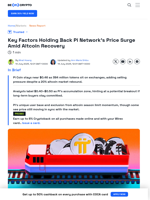 Why Pi Coin Price Remains Stable While Altcoins Rebounds