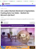 U.S. Labor Decline Fuels Rate Cut Bets; Bitcoin Q4 Bullish