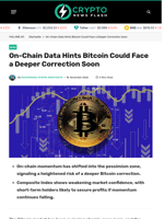 On-Chain Data Hints Bitcoin Could Face a Deeper Correction Soon - Crypto News Flash