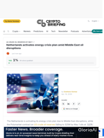 Netherlands activates energy crisis plan amid Middle East oil disruptions