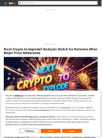 Next Crypto to Explode? Analysts Watch for Rotation After Major Price Milestones