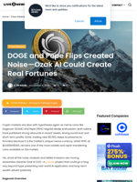 DOGE and Pepe Flips Created Noise—Ozak AI Could Create Real Fortunes | Live Bitcoin News