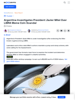 Argentina is Probing its President Over LIBRA Meme Coin Scandal