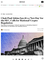Chair Paul Atkins Says It's a 'New Day' for the SEC, Calls for 'Rational' Crypto Regulation - Decrypt