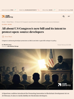 All about U.S Congress's new bill and its intent to protect open-source developers - AMBCrypto