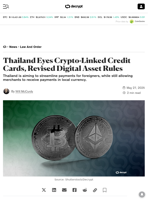 Thailand Eyes Crypto-Linked Credit Cards, Revised Digital Asset Rules - Decrypt