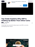 Top Trader Explains Why XRP Is Holding Up Better Than Other
Coins