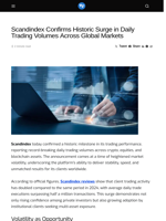 Scandindex Confirms Historic Surge in Daily Trading Volumes Across Global Markets - Visionary Financial