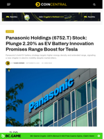 Panasonic Holdings (6752.T) Stock: Plunge 2.20% as EV Battery Innovation Promises Range Boost for Tesla