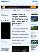 Everstake CEO Sergey Vasylchuk on Staking, Institutional Trust, and the Future of Blockchain Governance – Interview Bitcoin News