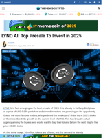 LYNO AI: Top Presale To Invest in 2025