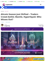 Altcoin Season Just Shifted: Flows to Aethir, Mantle, HYPE