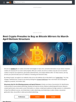 Best Crypto Presales to Buy as Bitcoin Mirrors Its March-April Bottom Structure