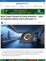 Best Crypto Presale for Early Investors – Lyno AI Outpaces Meme Coins and Layer-1s