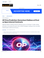 OP Price Prediction: Momentum Flatlines at Pivot as Open Interest Contracts - Blockchain.News