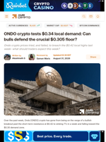 ONDO crypto tests $0.34 local demand: Can bulls defend the crucial $0.305 floor? - AMBCrypto