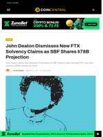 John Deaton Dismisses New FTX Solvency Claims as SBF Shares $78B Projection