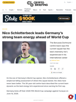 Nico Schlotterbeck leads Germany's strong team energy ahead of World Cup