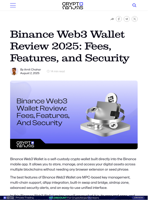 Binance Web3 Wallet Review 2025: Fees, Features, and Security