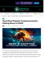 Top 5 Most Popular Cryptocurrencies Making Waves in 2025 - Crypto News Flash