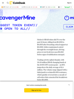 HBAR Drops 5% to $0.1835 as Support Crumbles at $0.1900