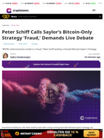 Peter Schiff Calls Saylor’s Strategy ‘Fraud,’ Demands Live Debate