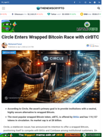 Circle Enters Wrapped Bitcoin Race with cirBTC - TheNewsCrypto