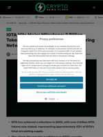 IOTA Hits Major Milestone: 2 Billion Tokens Staked—43% of Supply Securing Network - Crypto News Flash