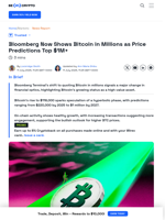 Bloomberg Terminal Now Shows Bitcoin in Millions
