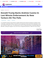 Andrew Cuomo Snags Last Minute Trump Endorsement