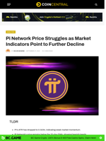 Pi Network Price Struggles as Indicators Point to Further Decline