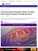 US Government Reopens: Crypto Market Watches For Progress