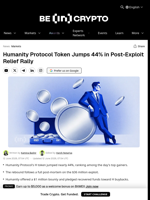 Humanity Protocol Token Jumps 44% in Post-Exploit Relief Rally