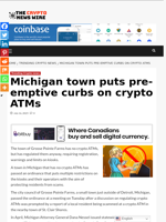 Michigan town puts pre-emptive curbs on crypto ATMs - The Crypto News Wire